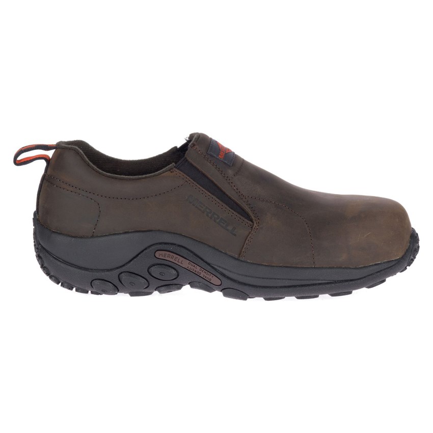 Chaussure de Securite Merrell Jungle Moc Leather Comp Toe Chocolat Homme | D.P.UWRM